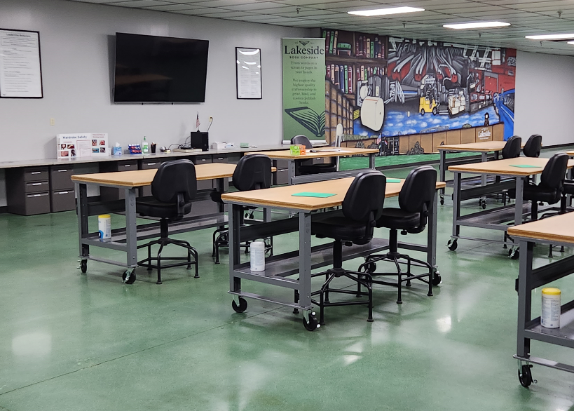 Classroom for Employee Training at Lakeside Book Company