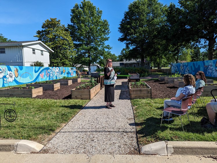 Michele Blankenship, daughter of Gloria Schwartz, the garden's namesake